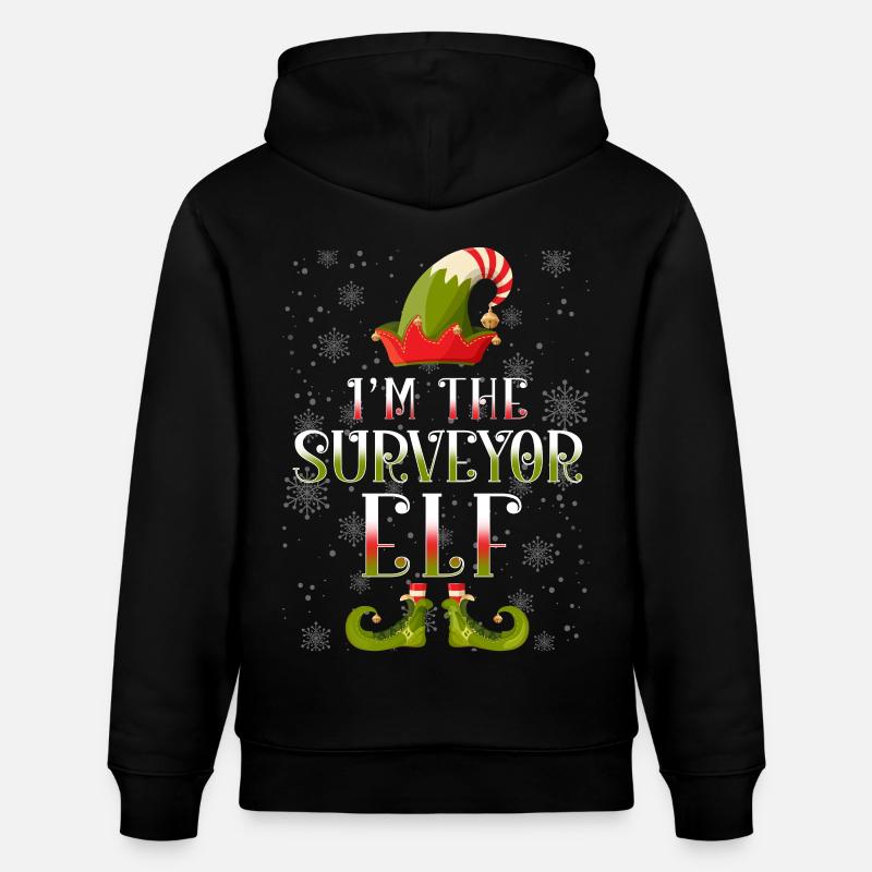 Vermesser Elf Weihnachtsgeschenk - Stanley/Stella Unisex Bio-Hoodie CRUISER  - Schwarz