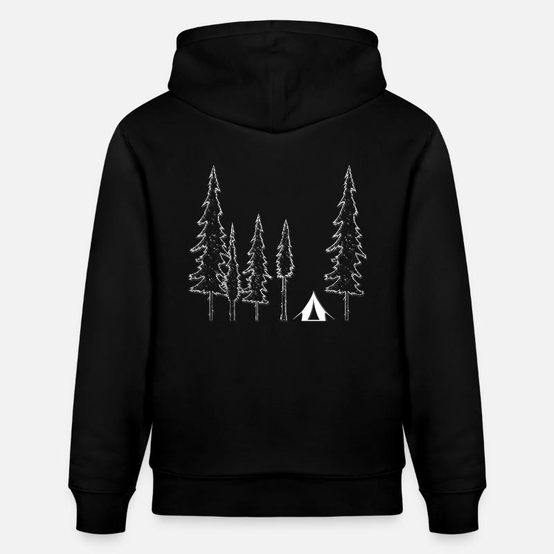 Zelt Wald - Stanley/Stella Unisex Bio-Hoodie CRUISER  - Schwarz