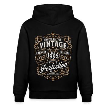 Geburtstag 1995 - Stanley/Stella Unisex Bio-Hoodie CRUISER  - Schwarz - Hinten - Alina (178cm)
