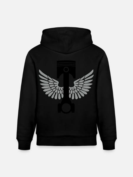piston and rod 02 - Stanley/Stella CRUISER Unisex Organic Hoodie - black
