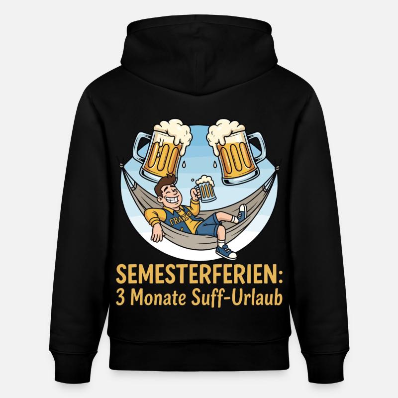 Vacances semestrielles : Vacances alcoolisées - Sweat à capuche bio CRUISER Stanley/Stella Unisexe - noir