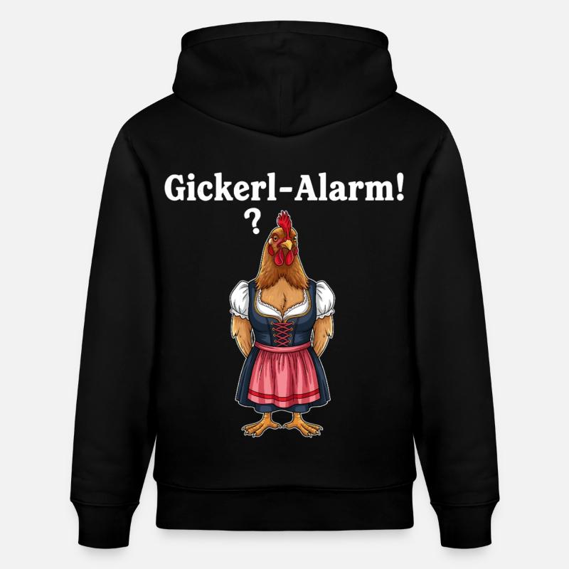 Gickerl-Alarm ! - Stanley/Stella Unisex Bio-Hoodie CRUISER - Schwarz