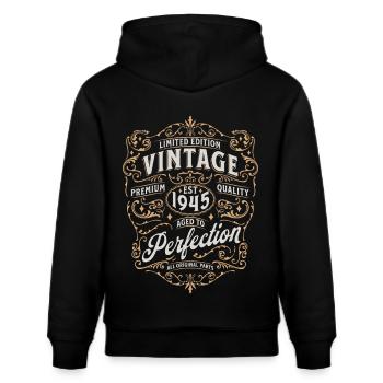 80e anniversaire 1945 - Sweat à capuche bio CRUISER Stanley/Stella Unisexe - noir - Dos - Alina (178cm)