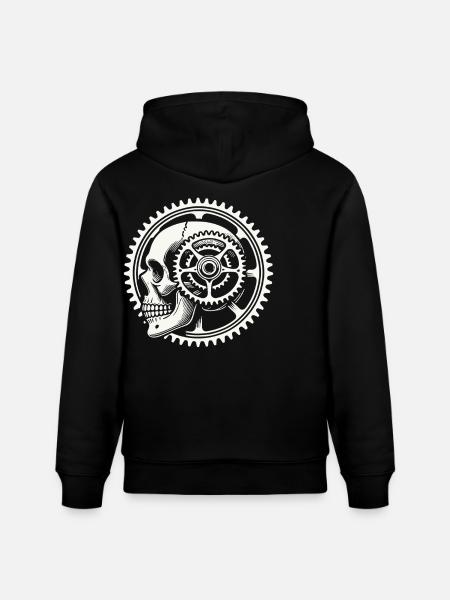 Bicycle Skull Gear Adventure - Stanley/Stella CRUISER Unisex Organic Hoodie - black