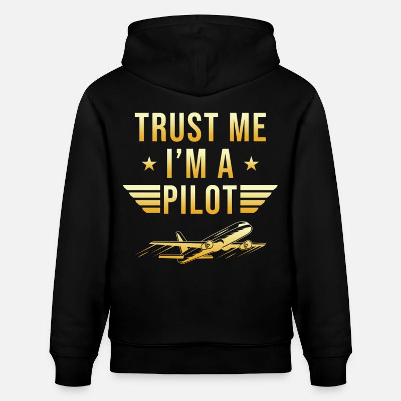 Pilot Geschenk - Stanley/Stella Unisex Bio-Hoodie CRUISER  - Schwarz