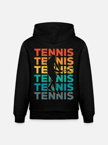 Tennis Retro - Stanley/Stella Unisex Bio-Hoodie CRUISER - Schwarz