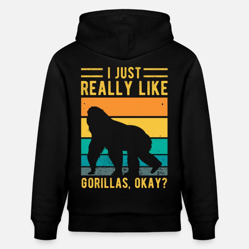 Gorilla - Sweat à capuche bio CRUISER Stanley/Stella Unisexe - noir