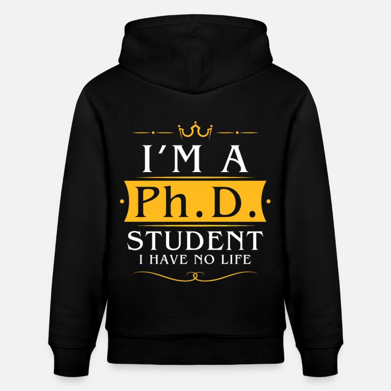 Ph.D. Student - Sweat à capuche bio CRUISER Stanley/Stella Unisexe - noir