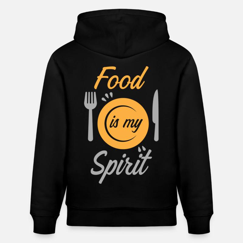 Essen Spruch lustig - Stanley/Stella Unisex Bio-Hoodie CRUISER  - Schwarz