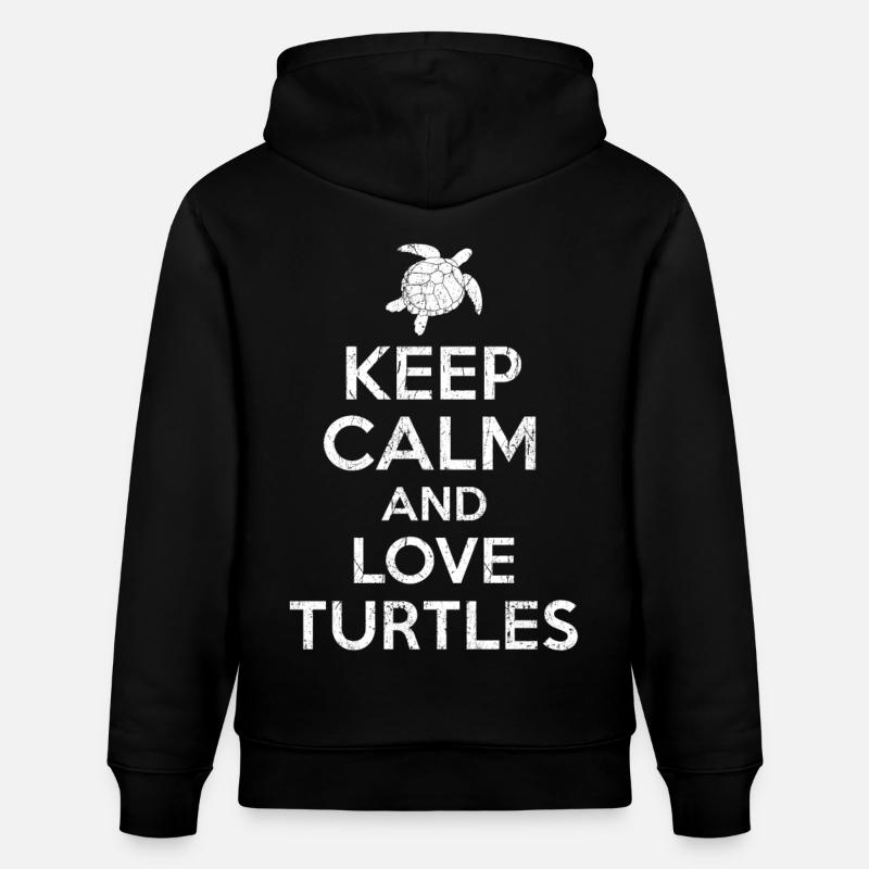 Turtle - Keep calm Turtle - Stanley/Stella CRUISER Unisex Organic Hoodie - black