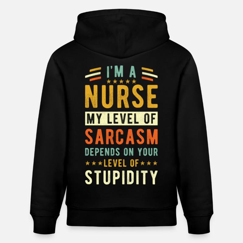 Krankenschwester Geschenk - Stanley/Stella Unisex Bio-Hoodie CRUISER  - Schwarz