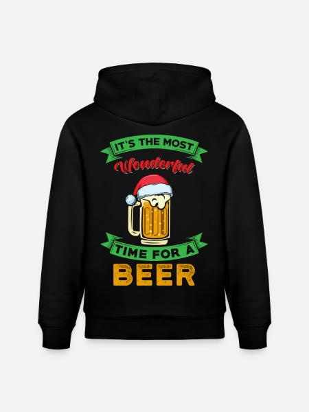 Christmas Beer - Stanley/Stella CRUISER Unisex Organic Hoodie - black