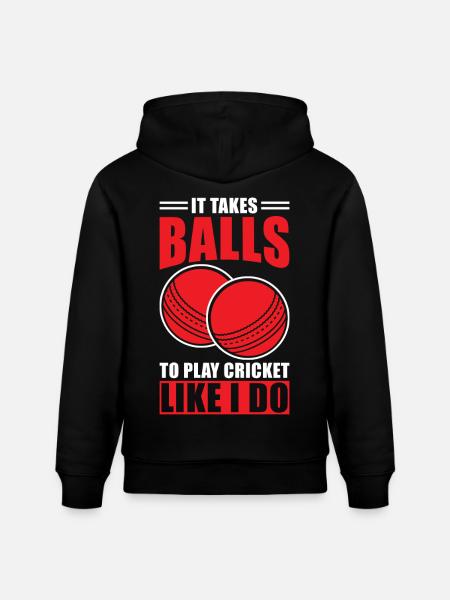 Cricket Gift Cricketer - Stanley/Stella CRUISER Unisex Organic Hoodie - black