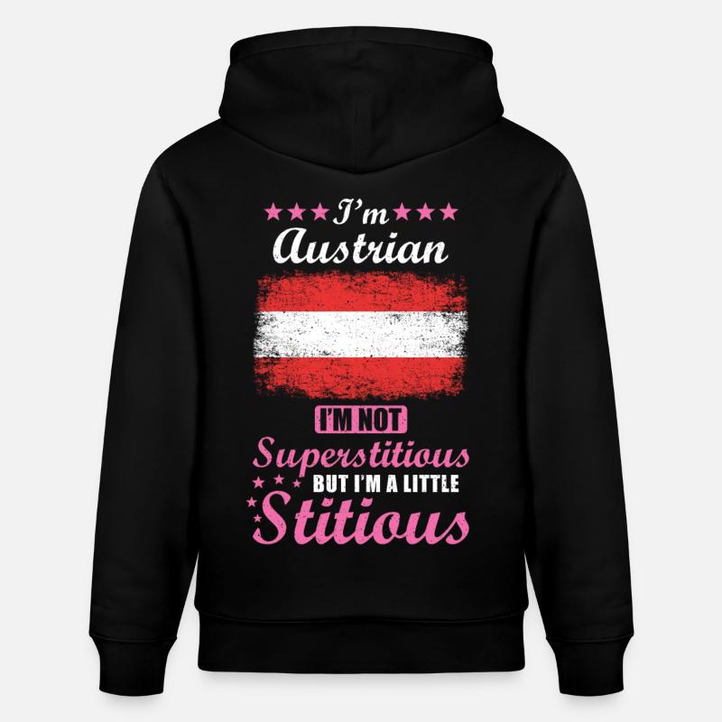 Autrichienne Mme Superstitious Stitious - Sweat à capuche bio CRUISER Stanley/Stella Unisexe - noir