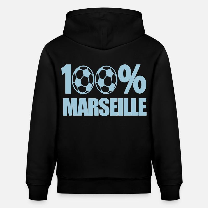 100% Marseille - Sweat à capuche bio CRUISER Stanley/Stella Unisexe - noir