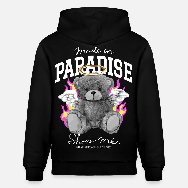 Ours Fabriqué au Paradis - Sweat à capuche bio CRUISER Stanley/Stella Unisexe - noir