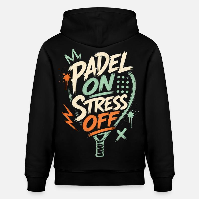 Tenue de padel Stress Away - Sweat à capuche bio CRUISER Stanley/Stella Unisexe - noir