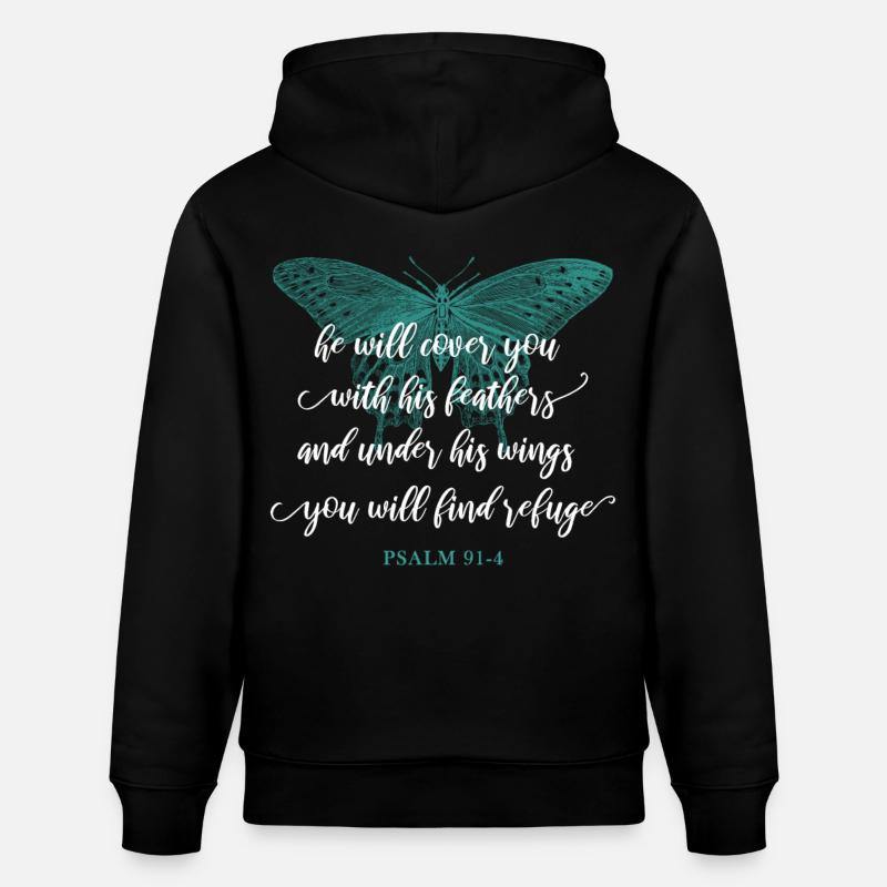 Citation chrétienne verset biblique Religieux - Sweat à capuche bio CRUISER Stanley/Stella Unisexe - noir
