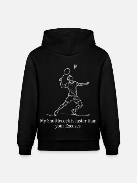 Faster than Excuses - Stanley/Stella CRUISER Unisex Organic Hoodie - black