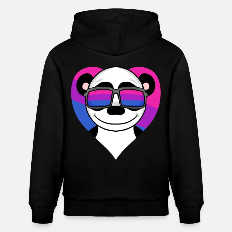 Bisexuell Panda Geschenk - Stanley/Stella Unisex Bio-Hoodie CRUISER  - Schwarz