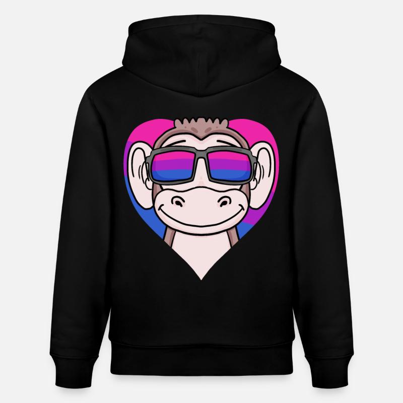 Cadeau de singe bisexuel - Sweat à capuche bio CRUISER Stanley/Stella Unisexe - noir