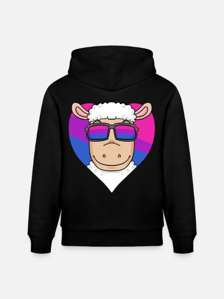 Bisexual Sheep Gift - Stanley/Stella CRUISER Unisex Organic Hoodie - black