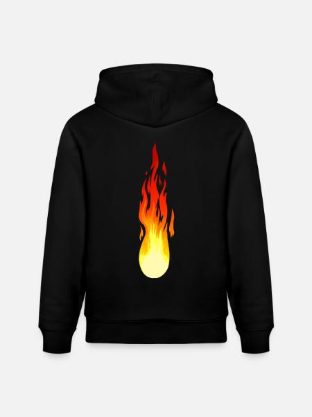 Comet Flame Fire Inferno Flame Fiery - Stanley/Stella CRUISER Unisex Organic Hoodie - black