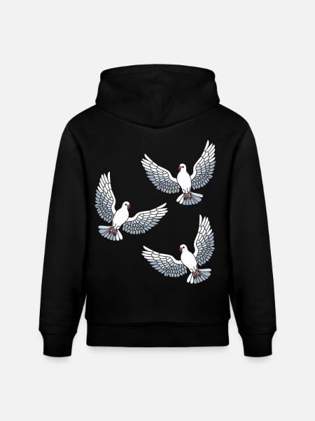 Pigeons Oiseaux - Sweat à capuche bio CRUISER Stanley/Stella Unisexe - noir