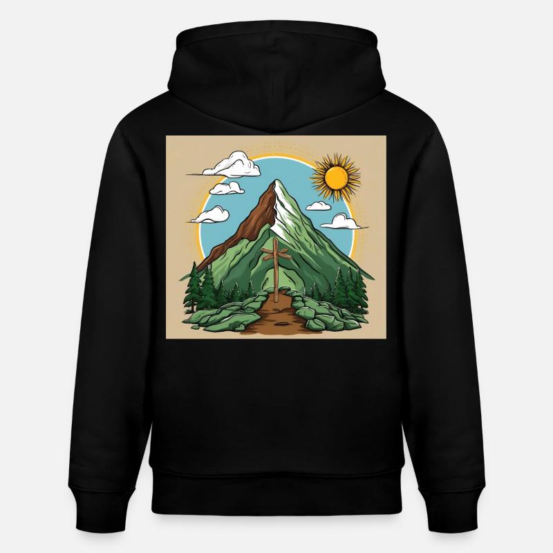 Bergspitzenkönig - Stanley/Stella Unisex Bio-Hoodie CRUISER  - Schwarz