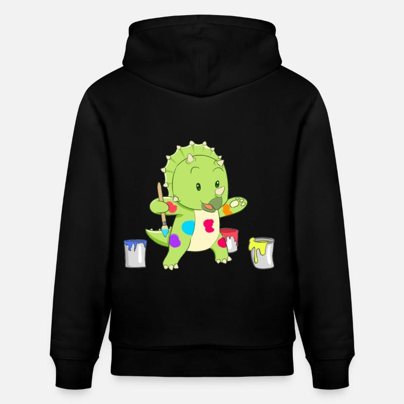 Dino petit artiste - Sweat à capuche bio CRUISER Stanley/Stella Unisexe - noir
