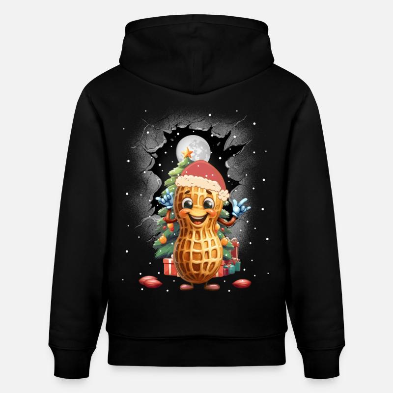 Cacahuètes Cacahuètes Père Noël Noël - Sweat à capuche bio CRUISER Stanley/Stella Unisexe - noir