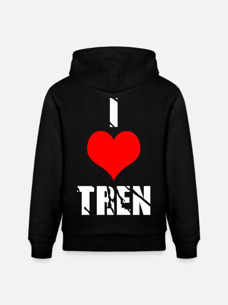 I love tren - Stanley/Stella CRUISER Unisex Organic Hoodie - black