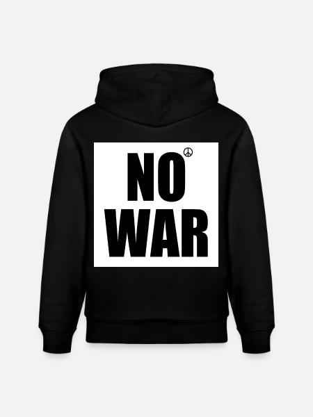 No war - Stanley/Stella CRUISER Unisex Organic Hoodie - black