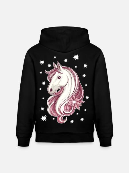 Horse with stars - Stanley/Stella CRUISER Unisex Organic Hoodie - black