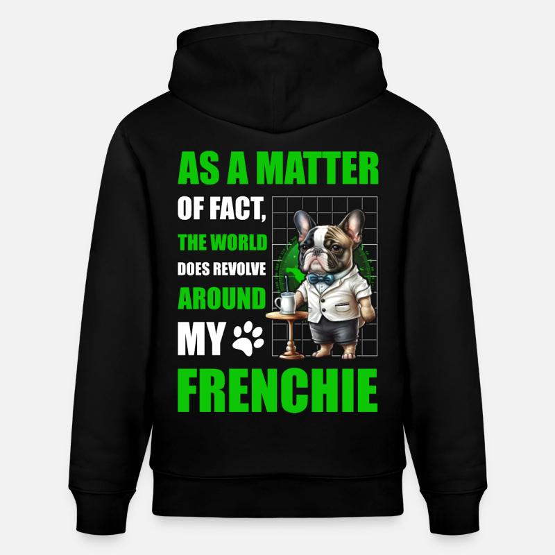 Bouledogue français Drôle de langage - Sweat à capuche bio CRUISER Stanley/Stella Unisexe - noir