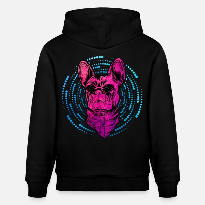 Bouledogue français - Sweat à capuche bio CRUISER Stanley/Stella Unisexe - noir