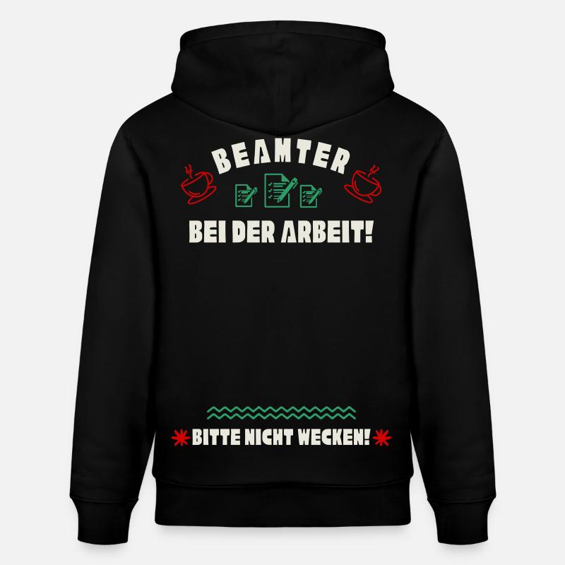 Schlafender Beamter - Stanley/Stella Unisex Bio-Hoodie CRUISER  - Schwarz
