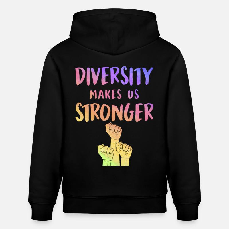 La diversité - Sweat à capuche bio CRUISER Stanley/Stella Unisexe - noir