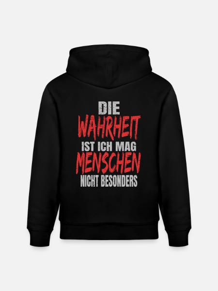 Ich hasse Menschen - Stanley/Stella Unisex Bio-Hoodie CRUISER - Schwarz
