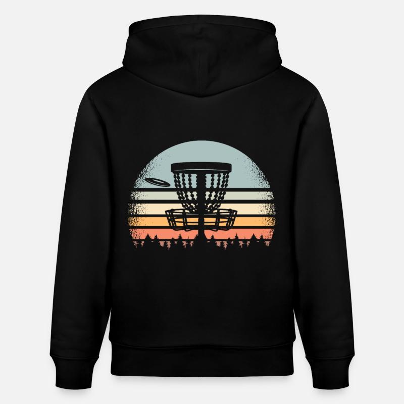 Disc Golf Retro - Stanley/Stella CRUISER Unisex Organic Hoodie - black