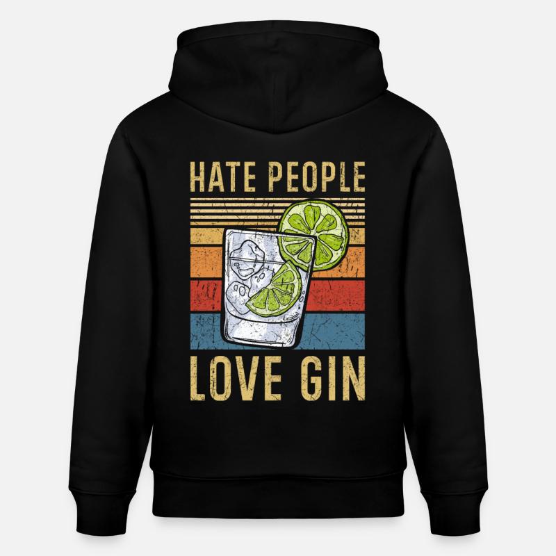 Gin disant cadeaux de gin - Sweat à capuche bio CRUISER Stanley/Stella Unisexe - noir