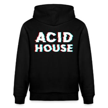 Acid House - Stanley/Stella CRUISER Unisex Organic Hoodie - black - Back - Alina (178cm)