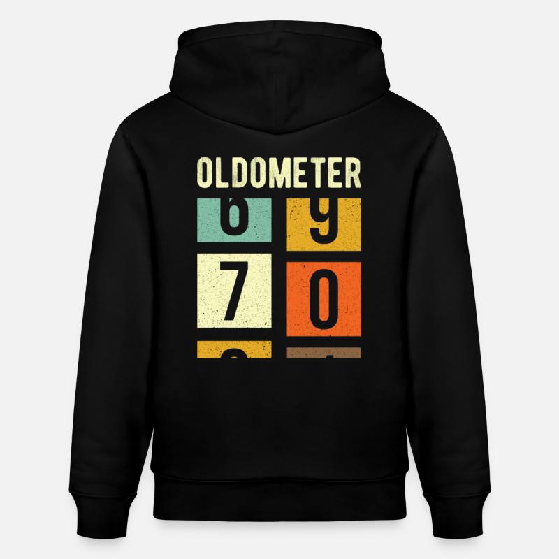 Oldomètre 70e anniversaire cadeau - Sweat à capuche bio CRUISER Stanley/Stella Unisexe - noir