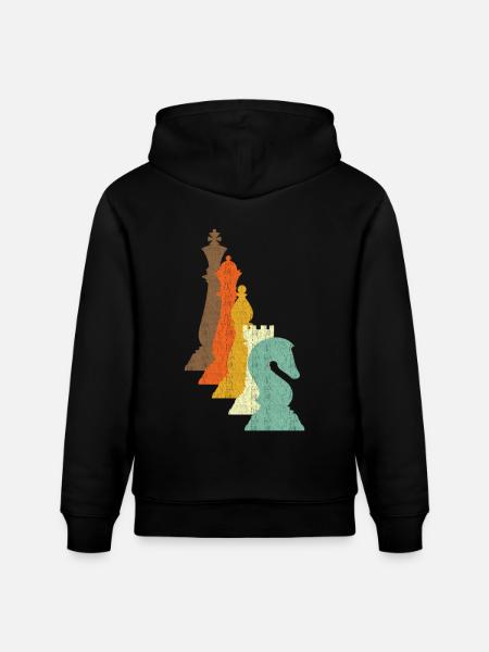 Chess Pieces Chess Gift - Stanley/Stella CRUISER Unisex Organic Hoodie - black