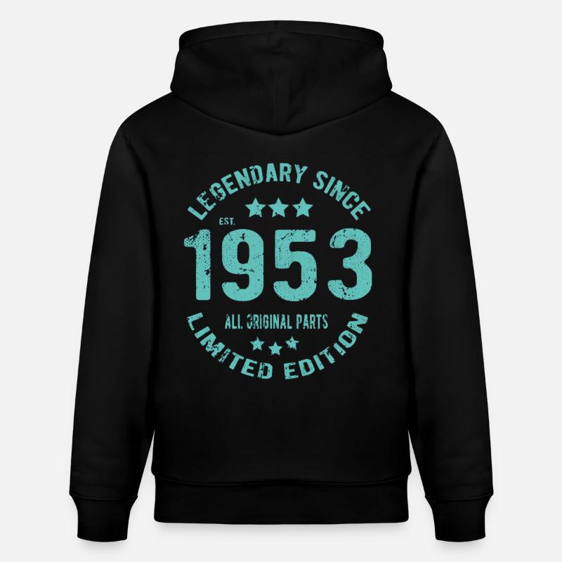 Anniversaire 1953 millésime - Sweat à capuche bio CRUISER Stanley/Stella Unisexe - noir