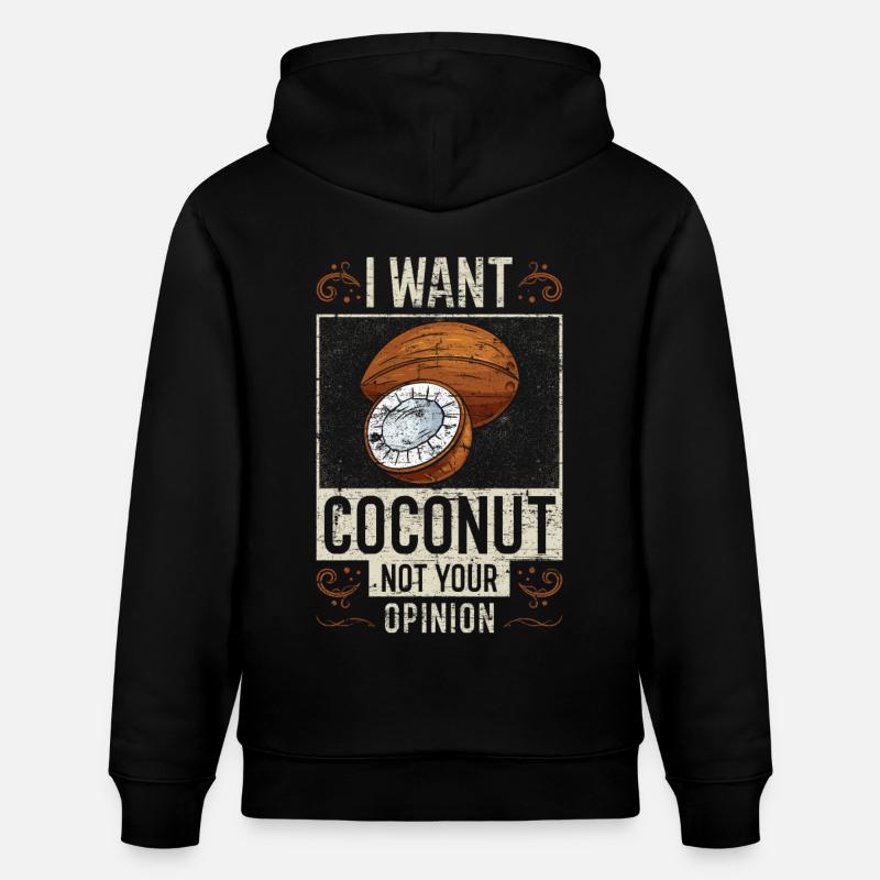 Noix de coco disant drôle - Sweat à capuche bio CRUISER Stanley/Stella Unisexe - noir