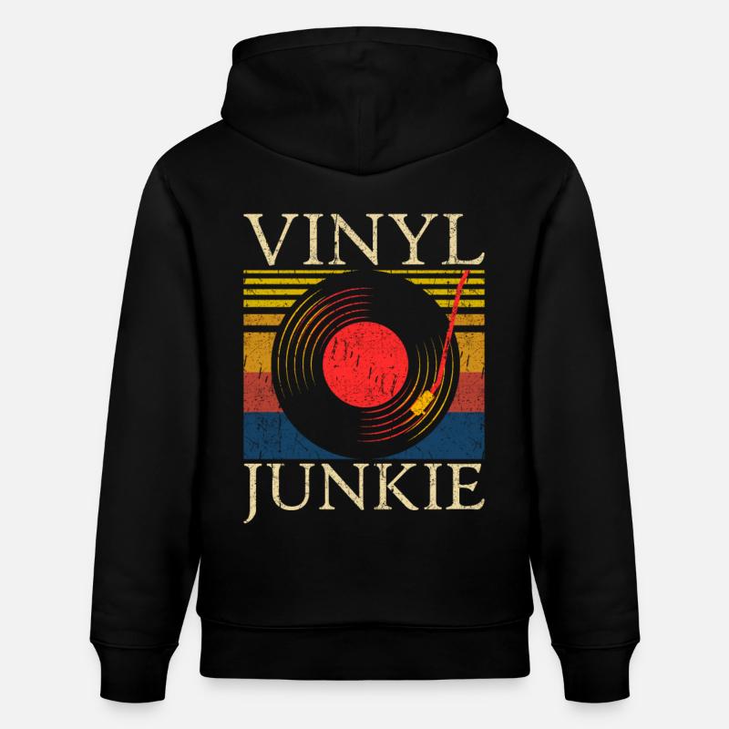 Collectionneur de disques Vinyl Junkie - Sweat à capuche bio CRUISER Stanley/Stella Unisexe - noir
