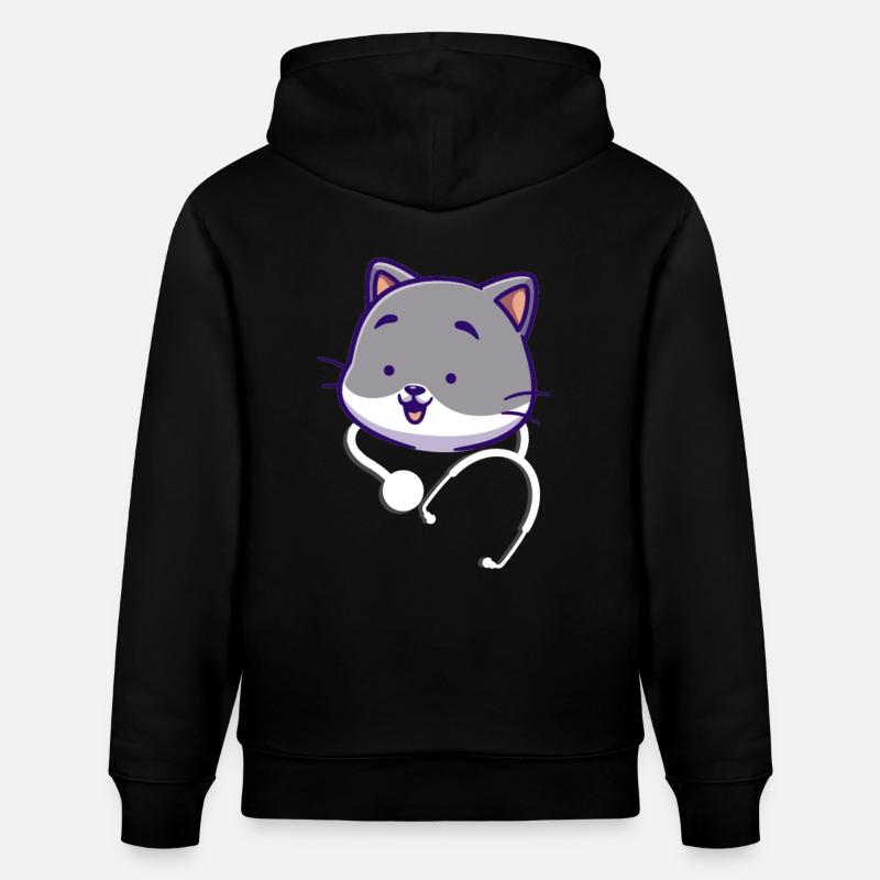 Stéthoscope mignon - Sweat à capuche bio CRUISER Stanley/Stella Unisexe - noir