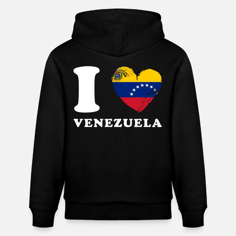 J’aime le Venezuela - Sweat à capuche bio CRUISER Stanley/Stella Unisexe - noir