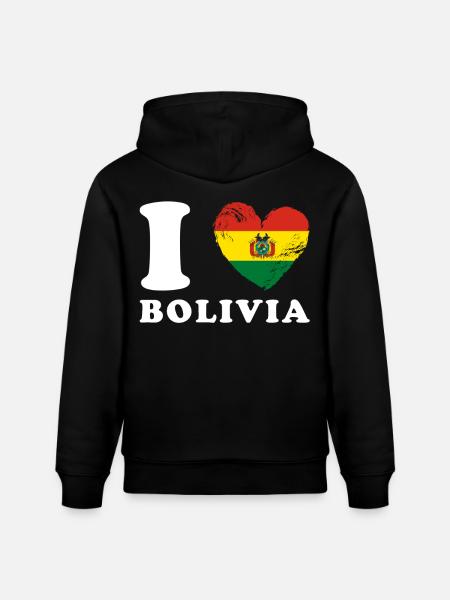 I love Bolivia - Stanley/Stella CRUISER Unisex Organic Hoodie - black